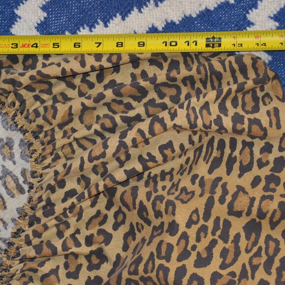 Ralph Lauren ARAGON Medieval Leopard Neutral Cotton QUEEN FITTED Sheet USA - Picture 4 of 8